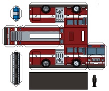 ocuklar iin hazr model Tren maketi ablonu, paper craft model